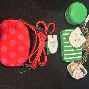 Kate Spade Target Mini Crossbody *Bundle*  Red/pink & Green White